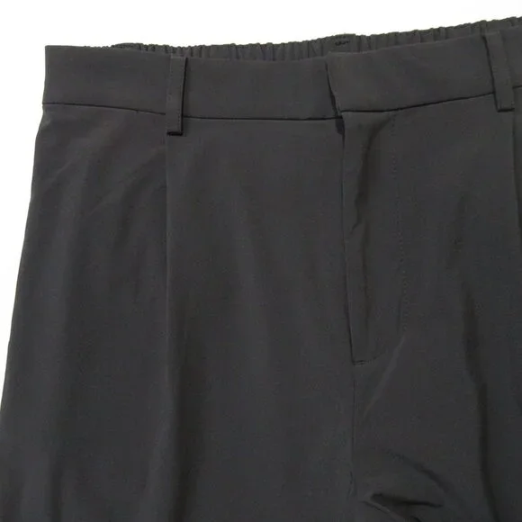 NWT Vuori VW4086 Villa Trouser in Black Pleated Lightweight Wide Leg Pants L - Picture 3 of 6